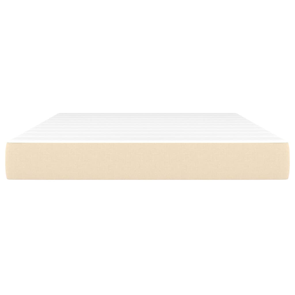 Taschenfederkernmatratze Mittel Creme 140x190x20 cm Stoff