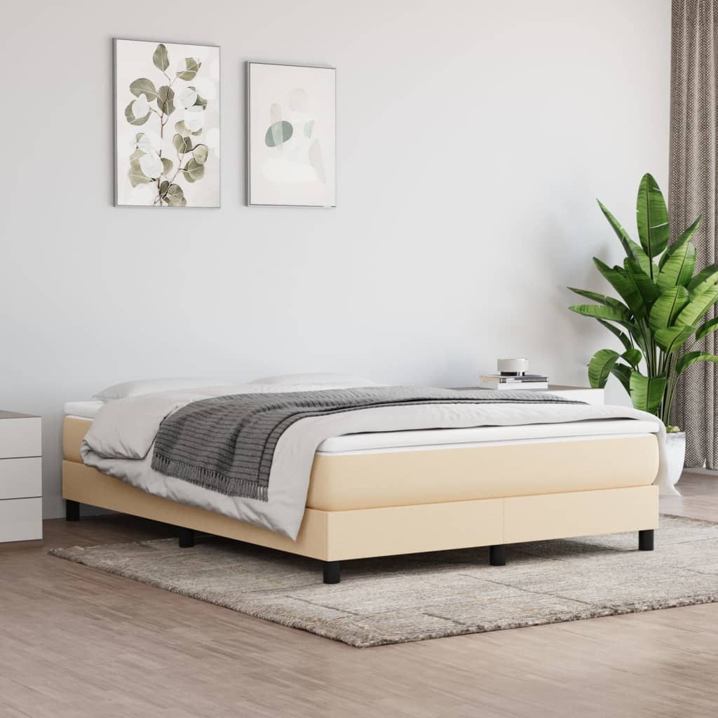 Taschenfederkernmatratze Mittel Creme 140x190x20 cm Stoff