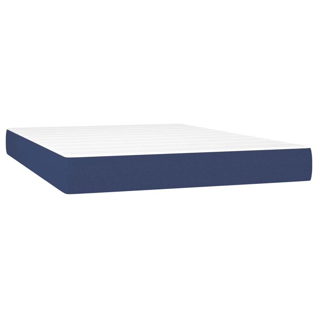 Taschenfederkernmatratze Mittel Blau 140x190x20 cm Stoff