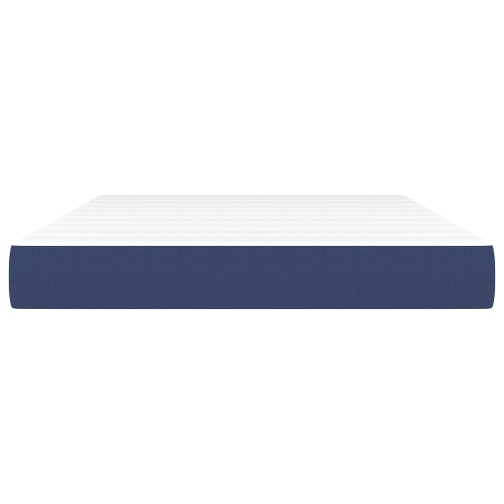 Taschenfederkernmatratze Mittel Blau 140x190x20 cm Stoff