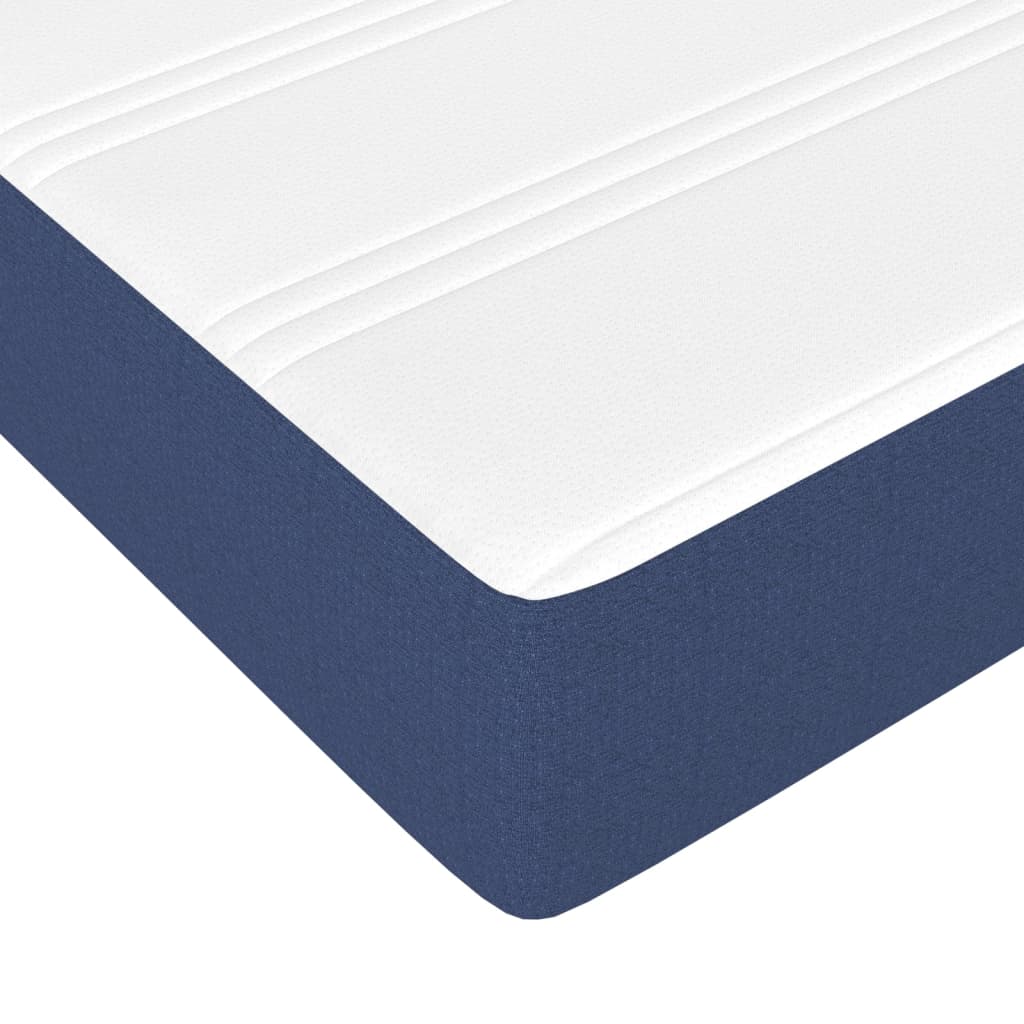 Taschenfederkernmatratze Mittel Blau 140x190x20 cm Stoff