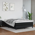 Taschenfederkernmatratze Mittel Schwarz 140x190x20 cm Kunstleder