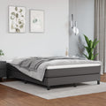 Taschenfederkernmatratze Mittel Grau 140x190x20 cm Kunstleder