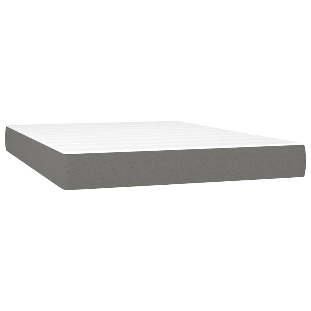 Taschenfederkernmatratze Mittel Dunkelgrau 140x200x20 cm Stoff