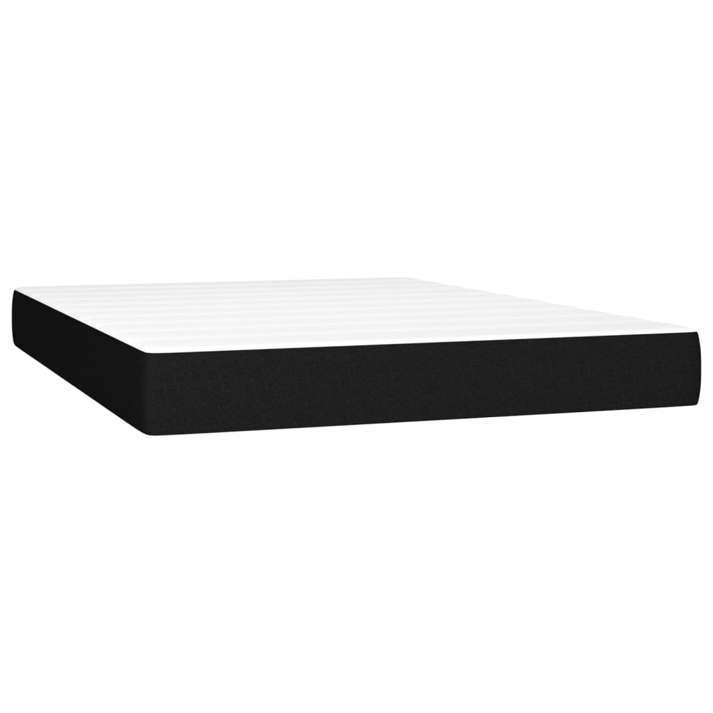 Taschenfederkernmatratze Mittel Schwarz 140x200x20 cm Stoff