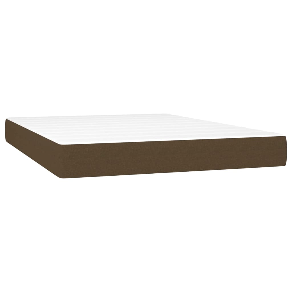 Taschenfederkernmatratze Mittel Dunkelbraun 140x200x20 cm Stoff