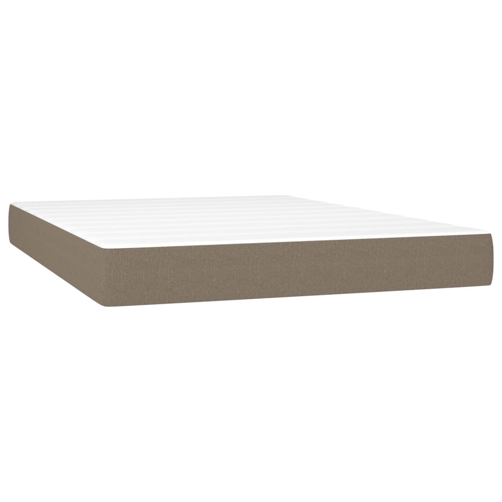 Taschenfederkernmatratze Mittel Taupe 140x200x20 cm Stoff