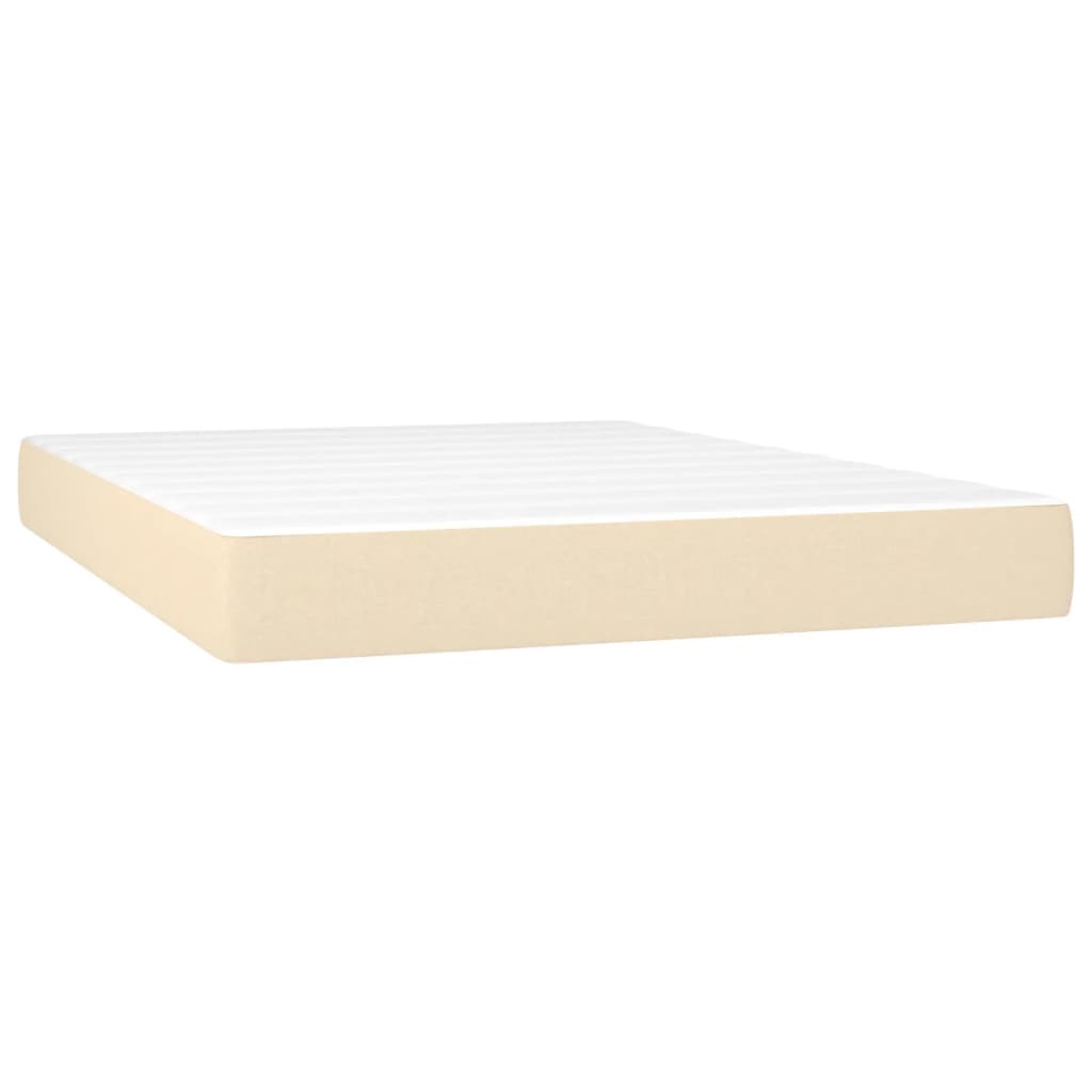 Taschenfederkernmatratze Mittel Creme 140x200x20 cm Stoff