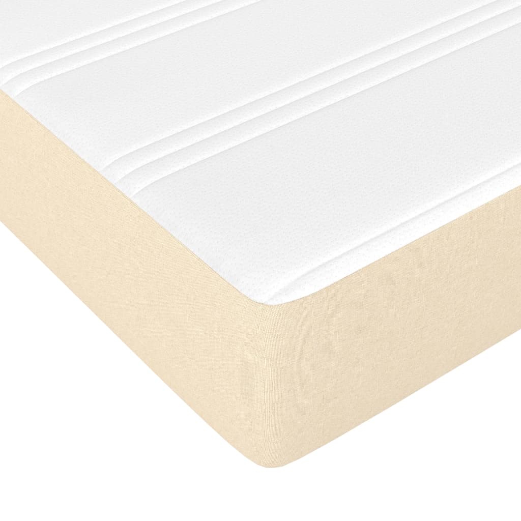 Taschenfederkernmatratze Mittel Creme 140x200x20 cm Stoff