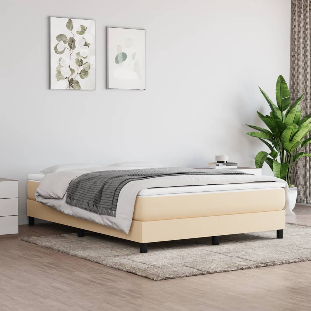 Taschenfederkernmatratze Mittel Creme 140x200x20 cm Stoff