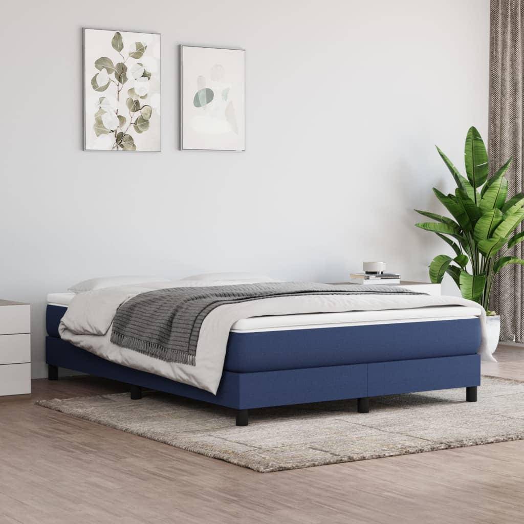Taschenfederkernmatratze Mittel Blau 140x200x20 cm Stoff