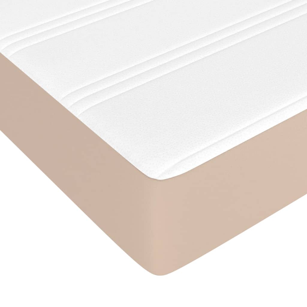 Taschenfederkernmatratze Mittel Cappuccino 140x200x20 cm Kunstleder