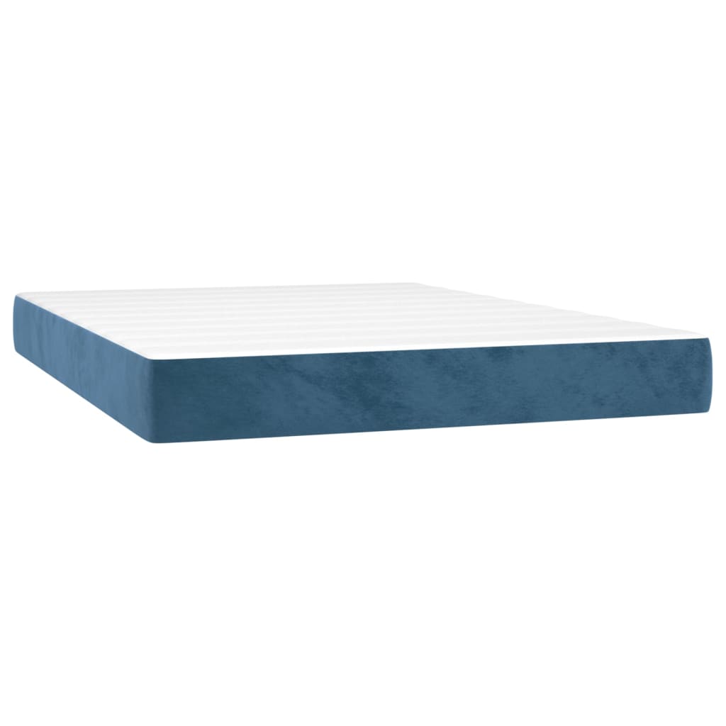 Taschenfederkernmatratze Mittel Dunkelblau 140x200x20 cm Samt