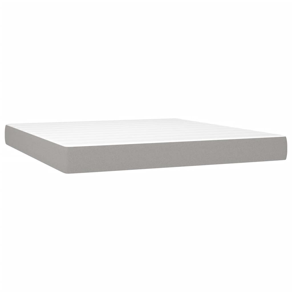 Taschenfederkernmatratze Mittel Hellgrau 160x200x20 cm Stoff