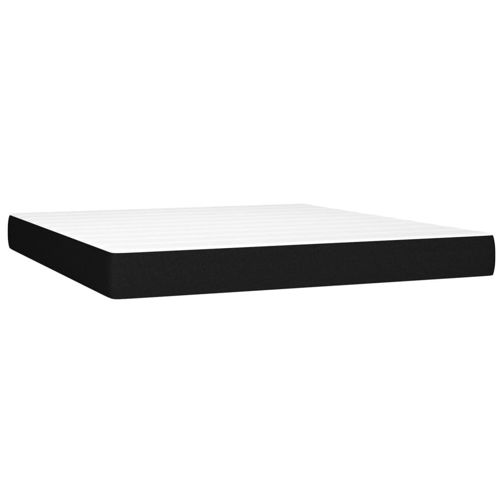 Taschenfederkernmatratze Mittel Schwarz 160x200x20 cm Stoff