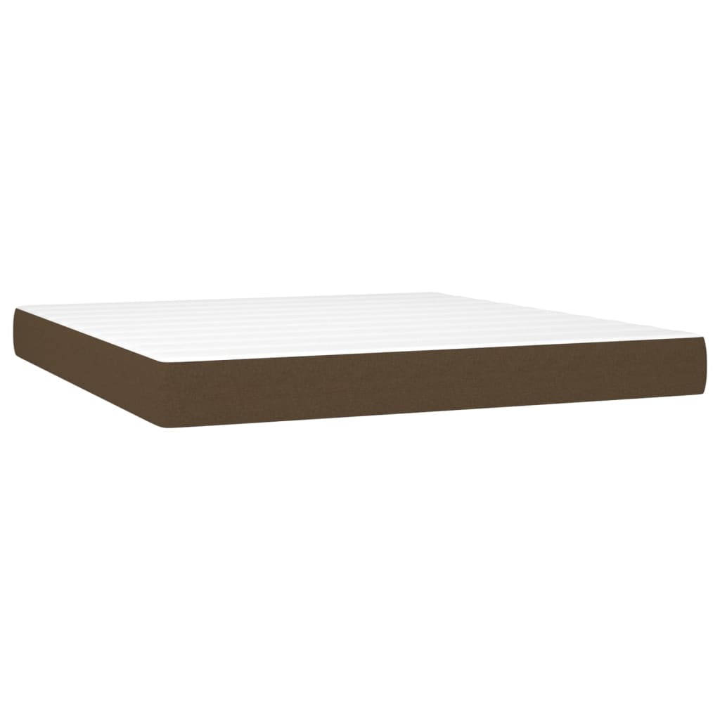 Taschenfederkernmatratze Mittel Dunkelbraun 160x200x20 cm Stoff