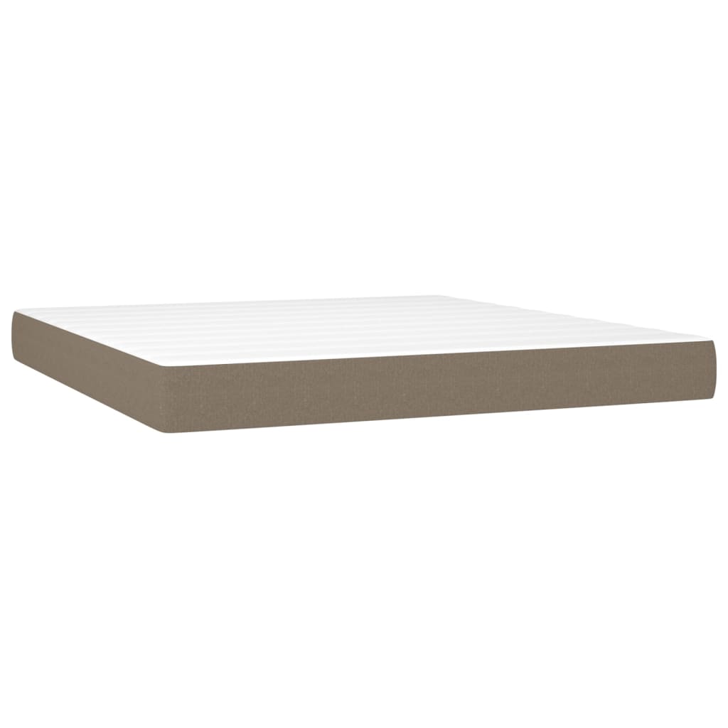 Taschenfederkernmatratze Mittel Taupe 160x200x20 cm Stoff
