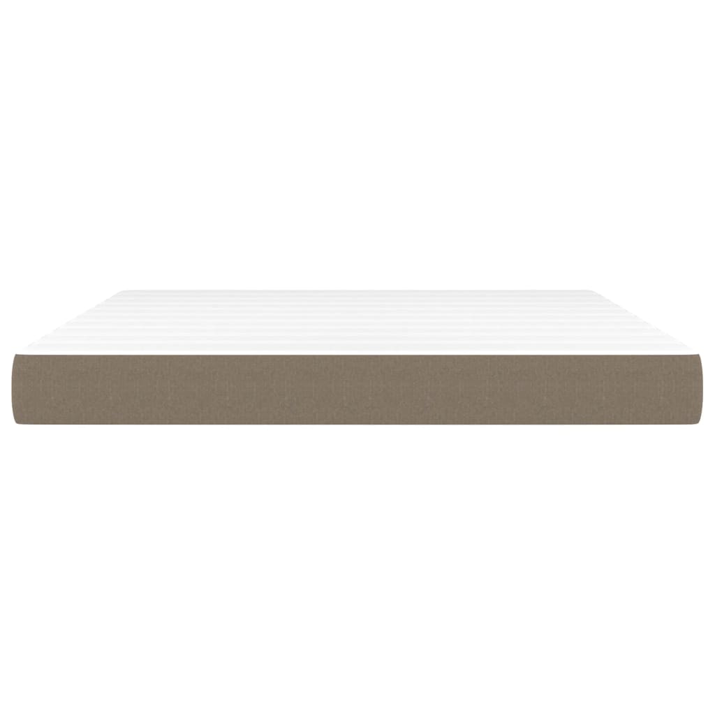 Taschenfederkernmatratze Mittel Taupe 160x200x20 cm Stoff
