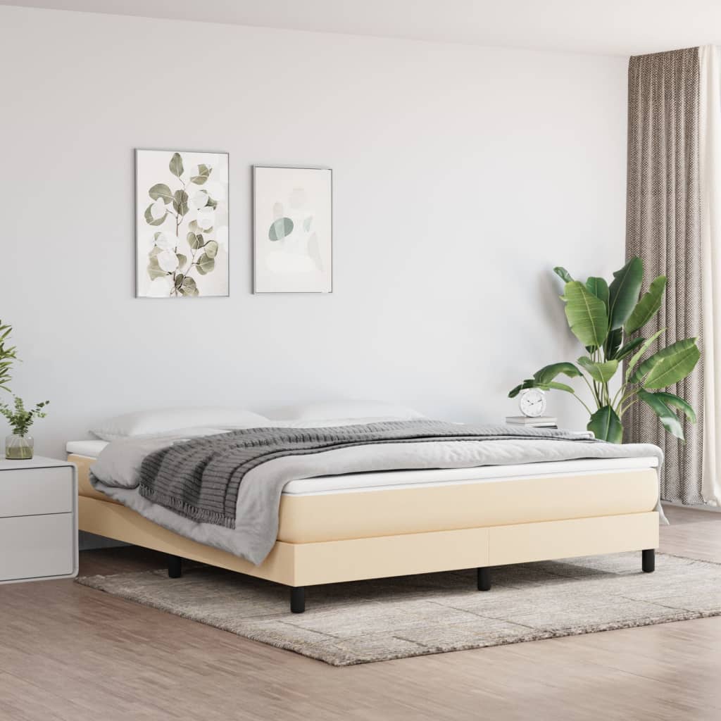 Taschenfederkernmatratze Mittel Creme 160x200x20 cm Stoff