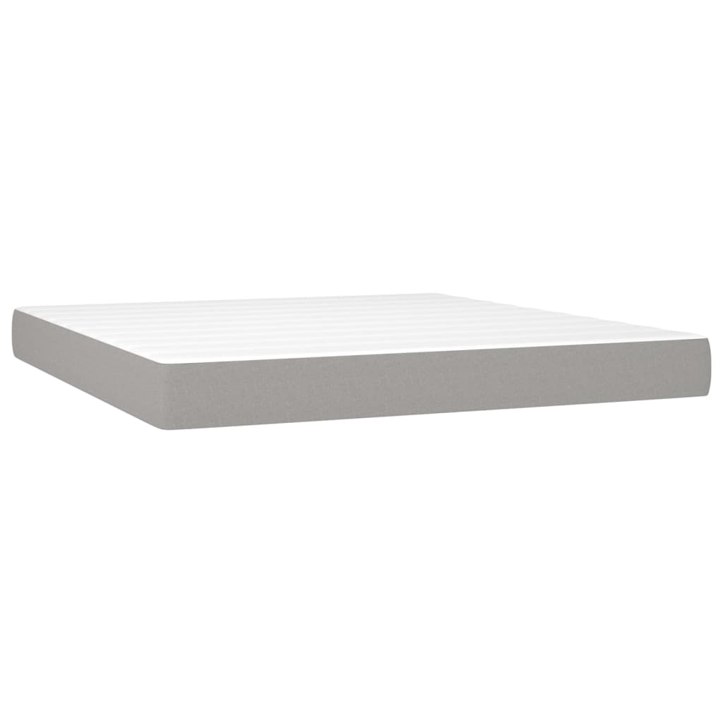 Taschenfederkernmatratze Mittel Hellgrau 180x200x20 cm Stoff