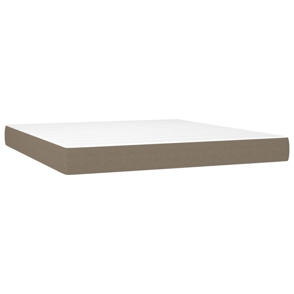 Taschenfederkernmatratze Mittel Taupe 180x200x20 cm Stoff