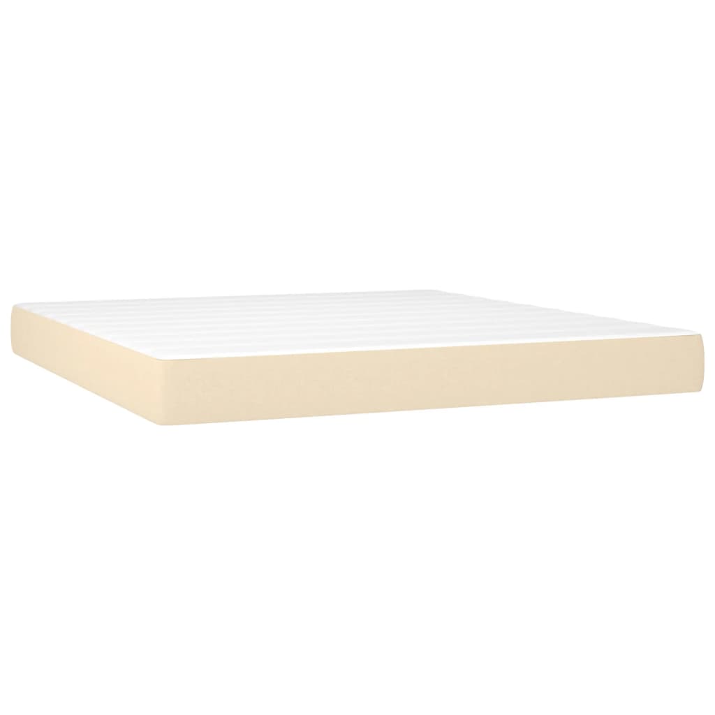 Taschenfederkernmatratze Mittel Creme 180x200x20 cm Stoff