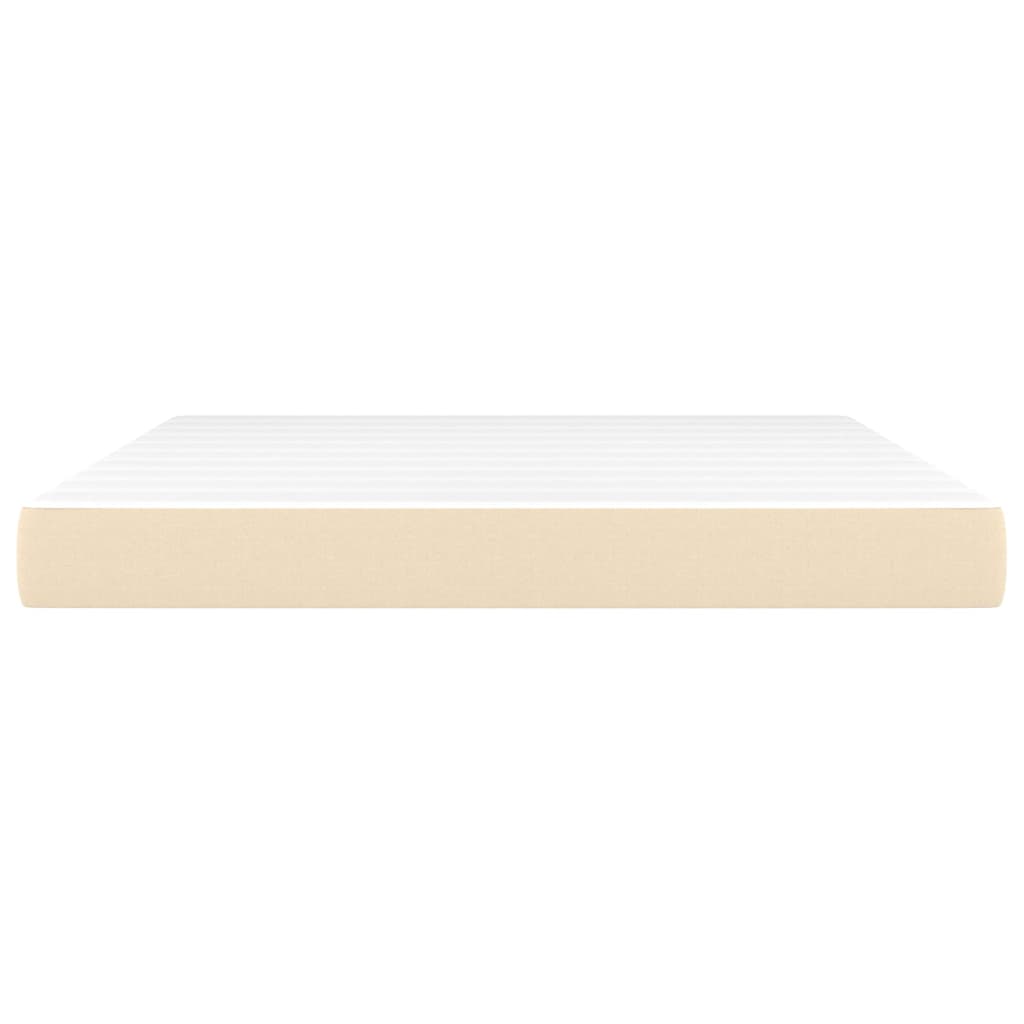 Taschenfederkernmatratze Mittel Creme 180x200x20 cm Stoff