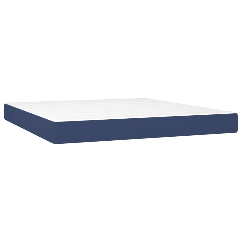 Taschenfederkernmatratze Mittel Blau 180x200x20 cm Stoff