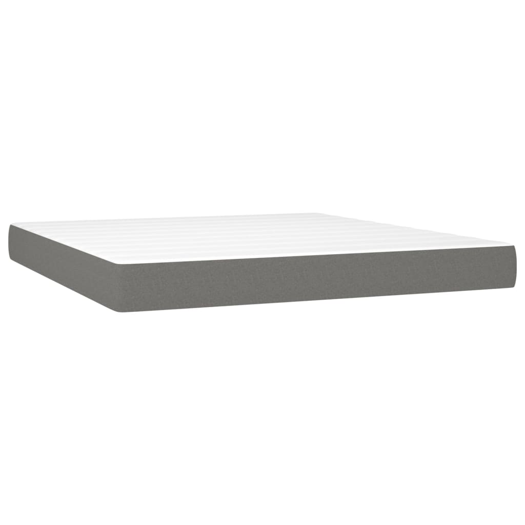 Taschenfederkernmatratze Mittel Dunkelgrau 152x203x20 cm Stoff