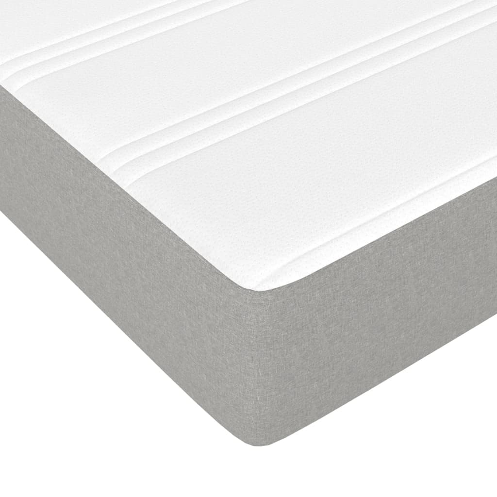 Taschenfederkernmatratze Mittel Hellgrau 193x203x20 cm Stoff