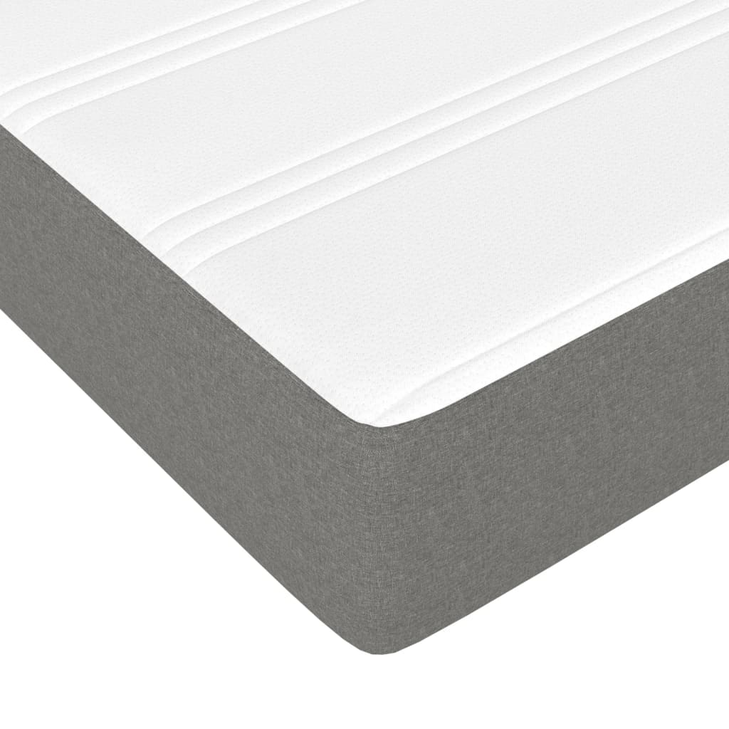 Taschenfederkernmatratze Mittel Dunkelgrau 183x213x20 cm Stoff