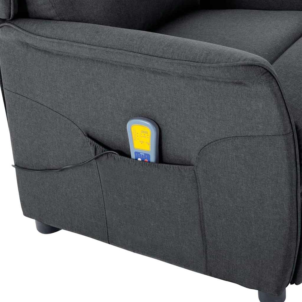 Massagesessel Dunkelgrau 93,5 x 67,5 x 101,5 cm Stoff