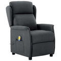 Massagesessel Dunkelgrau 93,5 x 67,5 x 101,5 cm Stoff