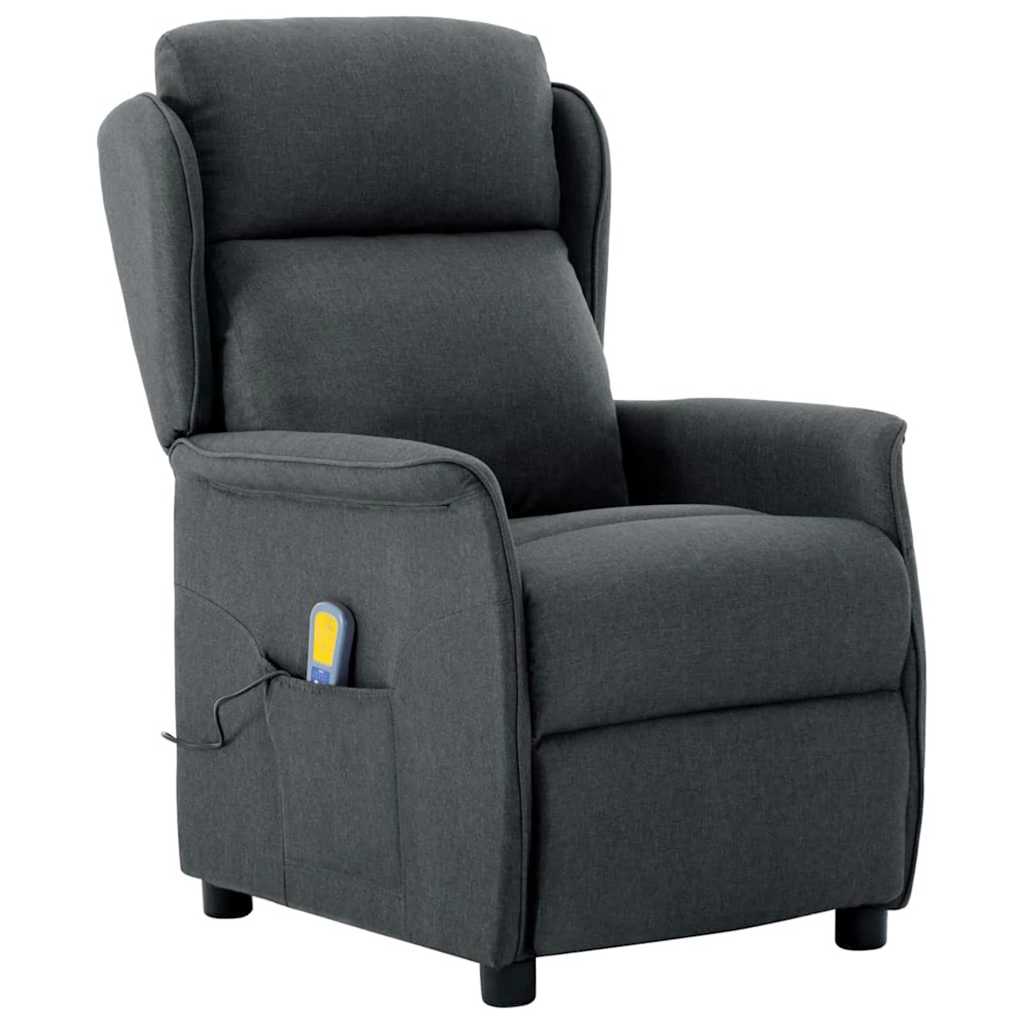 Massagesessel Dunkelgrau 93,5 x 67,5 x 101,5 cm Stoff