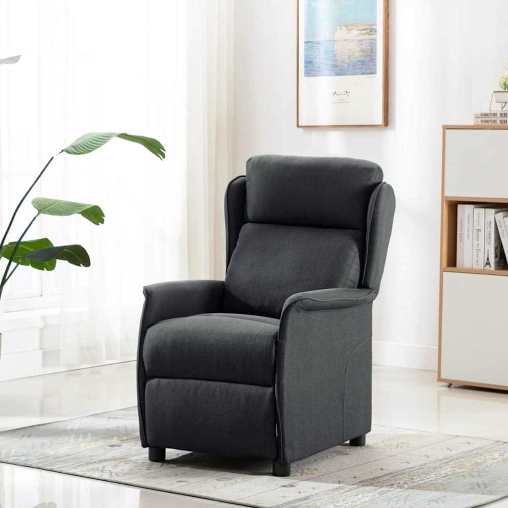 Massagesessel Dunkelgrau 93,5 x 67,5 x 101,5 cm Stoff