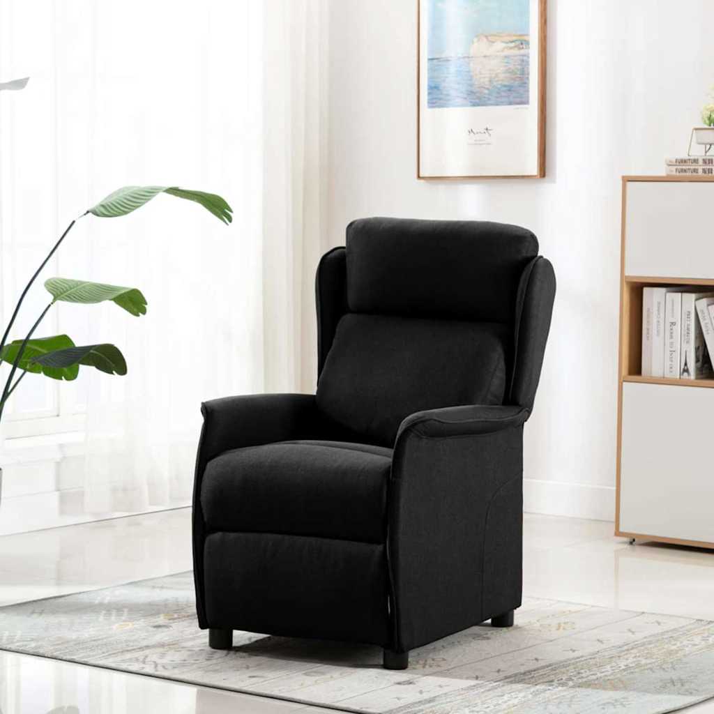 Massagesessel mit Kissen Schwarz 93,5 x 67,5 x 101,5 cm Stoff