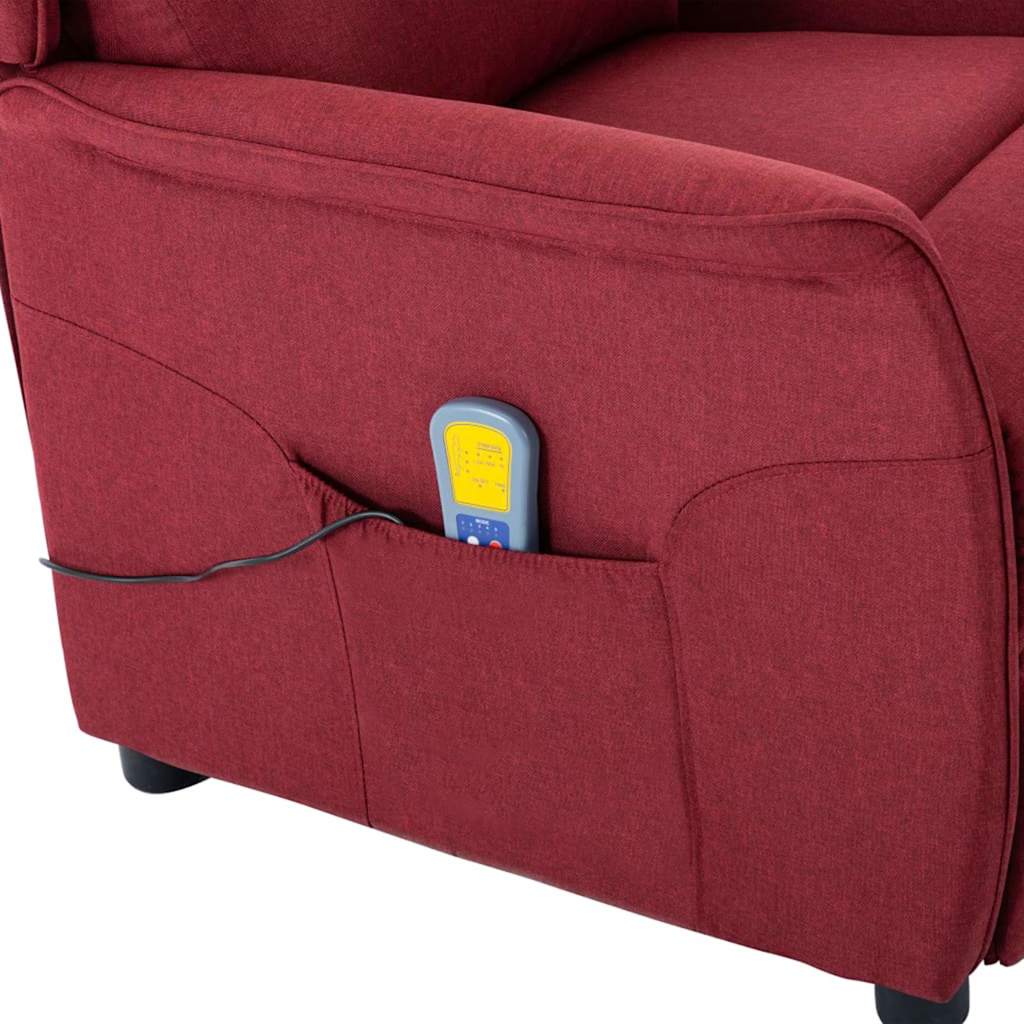Massagesessel mit Kissen Wein 93,5 x 67,5 x 101,5 cm Stoff
