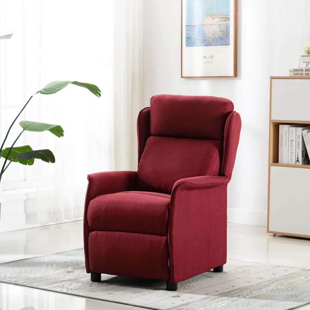 Massagesessel mit Kissen Wein 93,5 x 67,5 x 101,5 cm Stoff