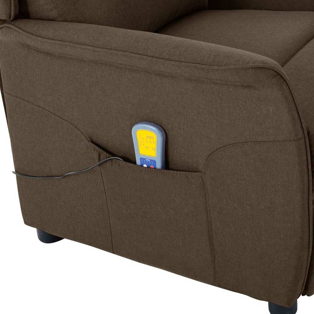 Massagesessel mit Kissen Braun 93,5 x 67,5 x 101,5 cm Stoff