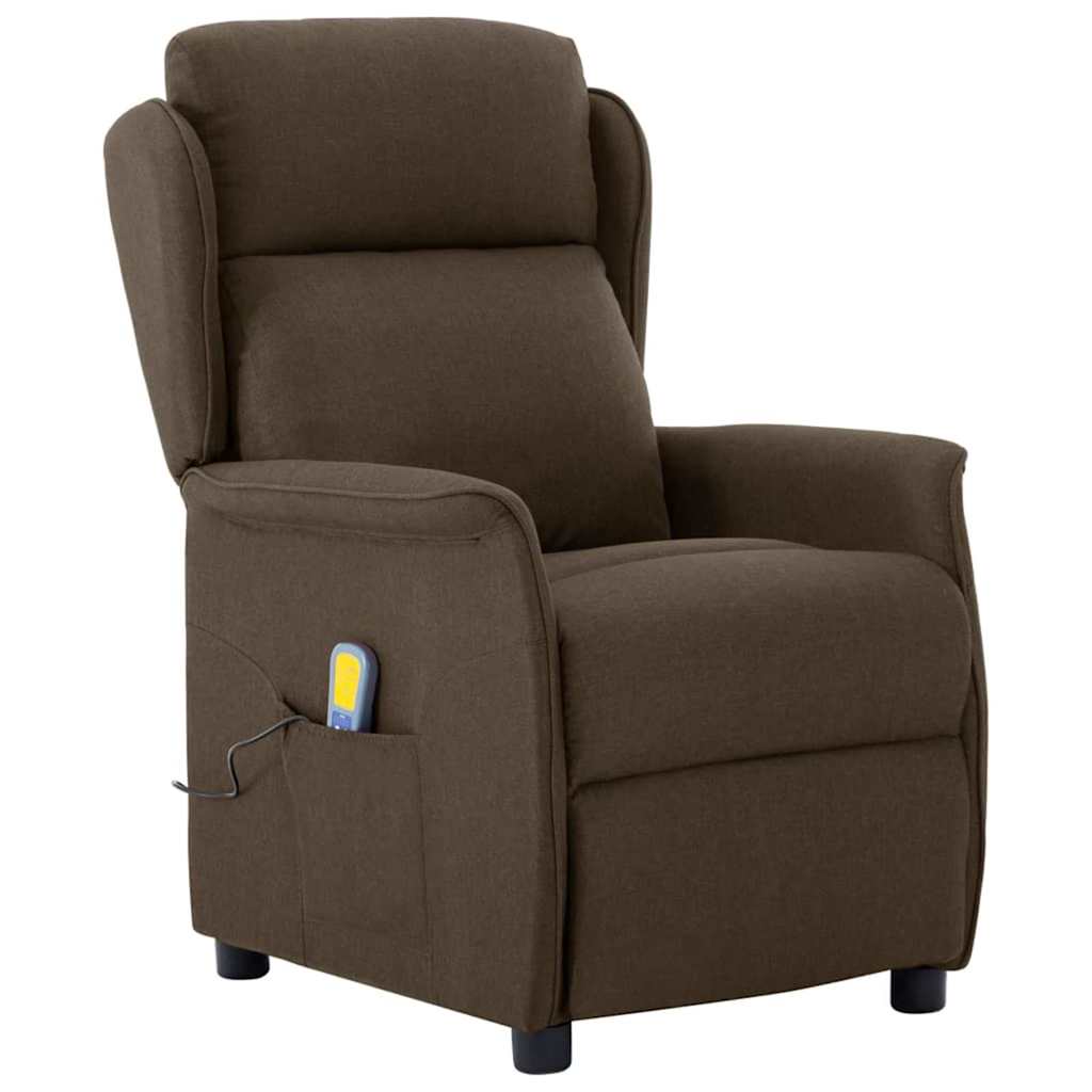 Massagesessel mit Kissen Braun 93,5 x 67,5 x 101,5 cm Stoff