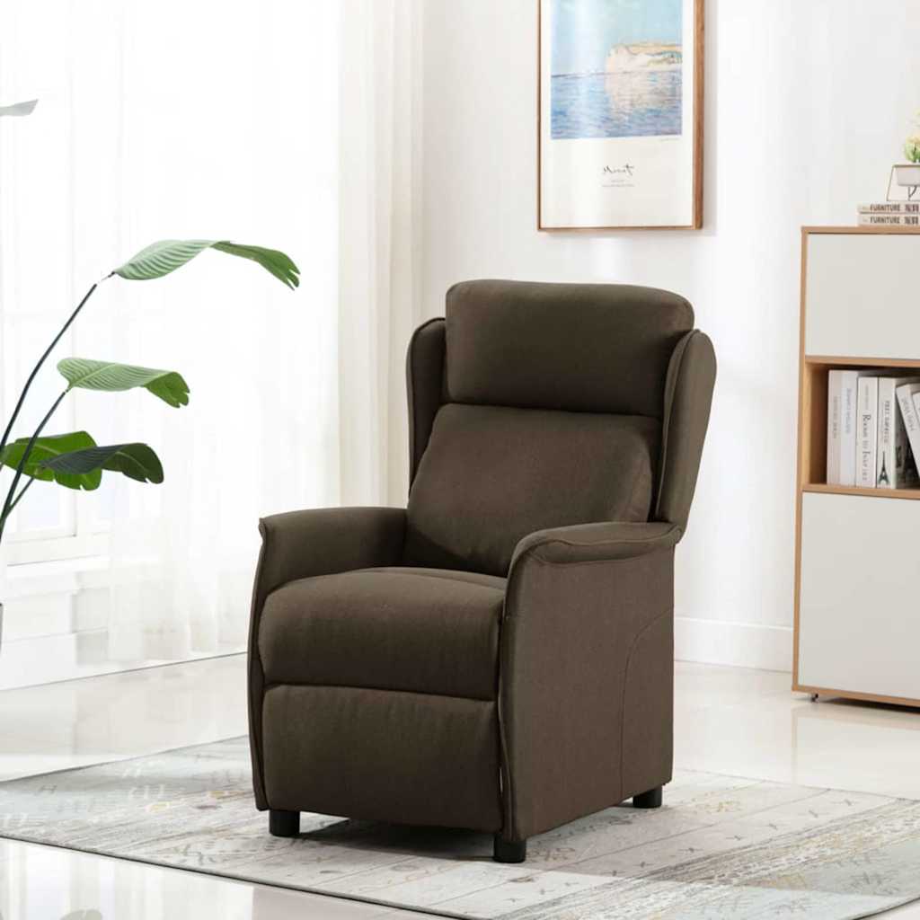 Massagesessel mit Kissen Braun 93,5 x 67,5 x 101,5 cm Stoff