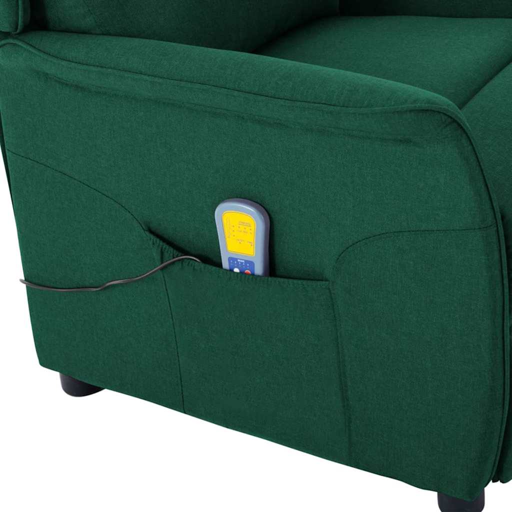 Massagesessel Dunkelgrün 93,5 x 67,5 x 101,5 cm Stoff