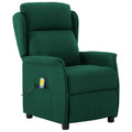 Massagesessel Dunkelgrün 93,5 x 67,5 x 101,5 cm Stoff