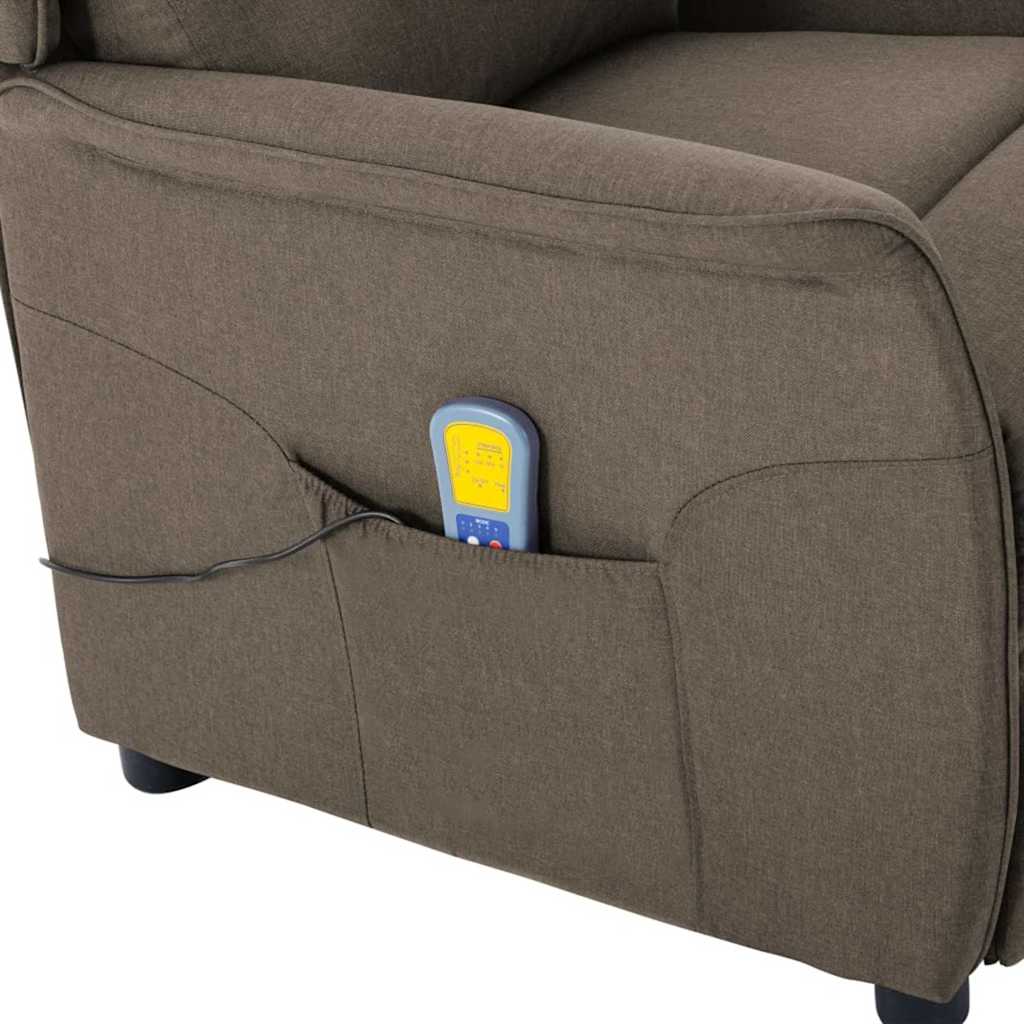 Massagesessel mit Kissen Taupe 93,5 x 67,5 x 101,5 cm Stoff