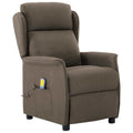 Massagesessel mit Kissen Taupe 93,5 x 67,5 x 101,5 cm Stoff