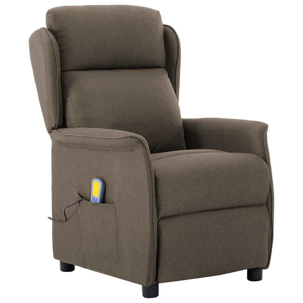 Massagesessel mit Kissen Taupe 93,5 x 67,5 x 101,5 cm Stoff