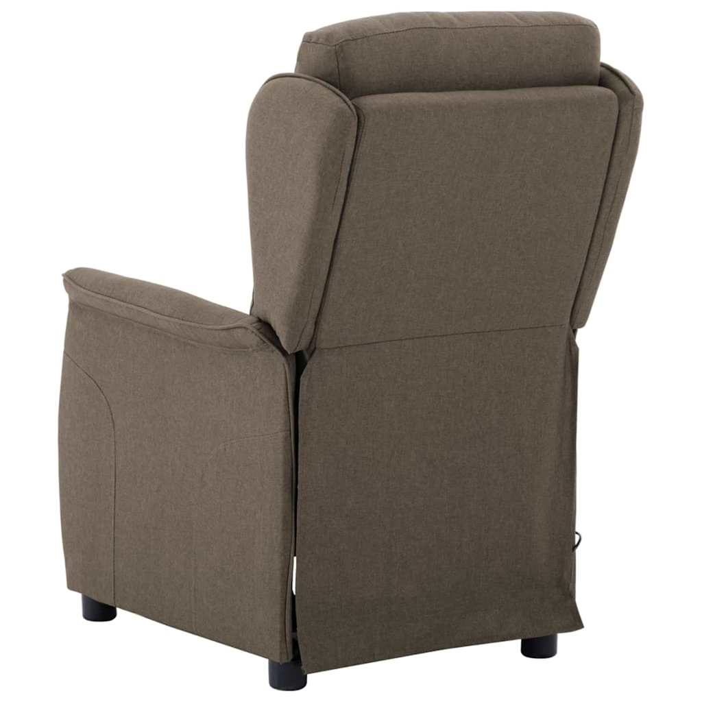 Massagesessel mit Kissen Taupe 93,5 x 67,5 x 101,5 cm Stoff