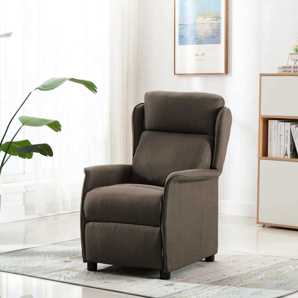 Massagesessel mit Kissen Taupe 93,5 x 67,5 x 101,5 cm Stoff