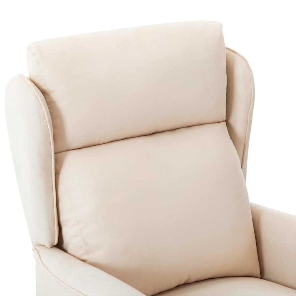 Massagesessel mit Kissen Creme 93,5 x 67,5 x 101,5 cm Stoff