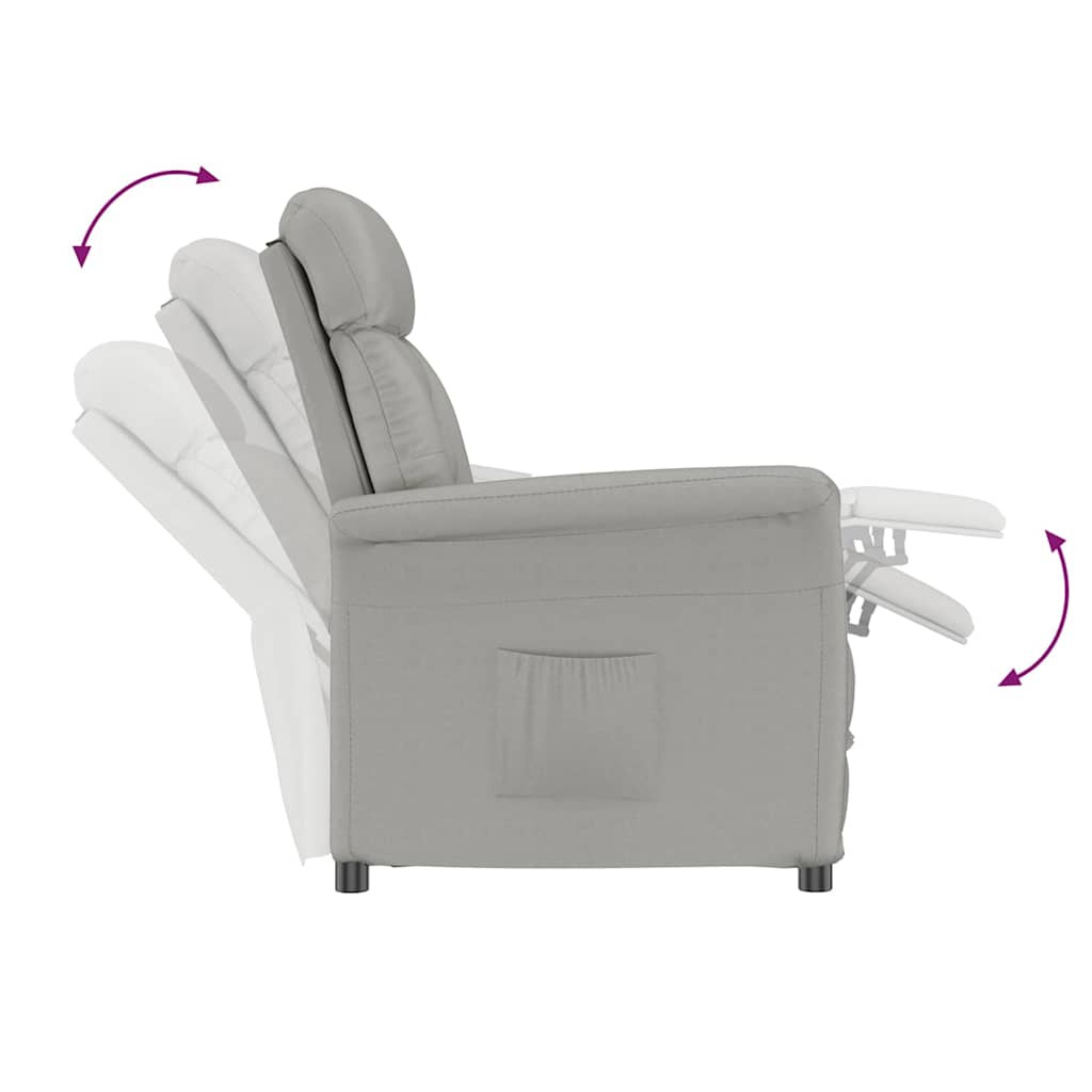 Sessel Hellgrau Mikrofaser